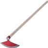 KADAX Hoe Testa di Metallo, Zappa da Giardino con Stelo in Legno, Zappa per Rimuovere Erba, Zappa di Erba, Accessori da Giardino per diserbo (semicircolare, Larghezza: 23 cm, Rosso)