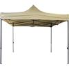 Rebecca Mobili Gazebo 3x3, Gazebo Pieghevole, Poliestere Metallo, Beige Nero, con Custodia, per Giardino Mercatini Fiere - Misure HxLxP: 3,1 x 3 x 3 mt - Art. RE6960