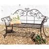 DanDiBo Panca da Giardino pancare 111183 2 Marrone Metallo Ferro battuto Seduta