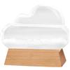 Muzrunq Storm Glass Metel Presine di Nuvola Forma Predittore Meteo in Vetro Tempesta con Base Decorativa in Legno Ornamento di Bottiglia di Stazione per la casa per l'arredamento della casa