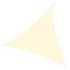 Outsunny Tenda Parasole Triangolare 4x4x4 m in Tessuto Anti-UV Impermeabile Beige per Esterni