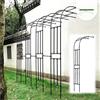 whiteswan Arco Da Giardino Per Piante Rampicanti Arco Per Rose Mezza Lato Traliccio Per Rose Piante Sostegno Da Giardino 60x240cm 120x240cm 240x240cm(Nero,180x240cm/5.9x7.9ft)