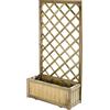 VERDELOOK | Garden, Fioriera con Griglia Autoclavata 75x30x140 cm, per Arredo Giardino, Porta Vasi