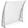 Willonin Tendalino per porta d'ingresso Marquise solare, porta anti-sole, protezione per riparo in policarbonato (100 x 150 cm, bianco grigio)