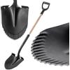 KADAX Pala per drenaggio, pala con manico a D e manico, leggera pala per drenaggio con denti, pala da giardino ergonomica, vanga per foro, 130 x 23,5 cm