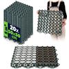 Kadax Lawn Grille fatta di plastica, 50x50 cm, 5 m˛, griglia la protezione da prato, nidovi prato con luoghi ancoraggio, pannelli della griglia prato (verde, quadrato, 20 pezzi)