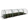 BRICOZONE Serra in Acciaio Per Piante Fiori Orto Giardino A Tunnel Telo In PVC Trasparente Con 3 Porte Avvolgibili A Cerniera 295 x 100 x 80 Cm Protezione Piante Giardinaggio
