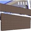 LIUNADM Balcono Schermi 85 x 275 cm Protezione Privacy, Protezione UV Frangivento Recinzione Copertura con Occhielli e Fascette per Veranda, Terrazza, Marrone