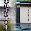 yurstcggh Catena Antipioggia in Metallo,Catene da Pioggia,Drenaggio ad Alta Efficienza,Pratica ed Elegante,Ricambio Perfetto per Pluviali,Per Giardino Casa Gazebo Esterno Tettoia Copertura 5m(16.5ft) Nero