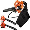 Washranp Soffiatore a benzina da 26 CC - Soffiatore portatile da giardino e aspiratore, doppio scopo (soffiaggio/aspirazione) con tubo dritto e curvo, ideale per la pulizia del patio, la cura del