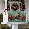 Generic Coperture magnetiche per cassette postali a forma di gatto, nastro natalizio rustico con stella di Natale verde per decorazione portico anteriore, 53 x 64 cm