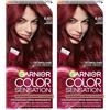 Garnier Color Sensation Coloration - Rosso profondo 6.60 - Colorazione crema permanente - tutti i tipi di capelli - Colore fino a 10 settimane e copre i capelli bianchi 100% (Confezione da 2)