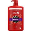 Old Spice Rockstar 3 in 1 Shampoo multiuso per capelli, viso e corpo, 1000 ml, freschezza di lunga durata, profumo di qualità profumata, pulizia profonda