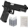 Generico Pistola Softair 1911 Co2, Bundle Completo: Pistola a Pallini, 5 bombolette Co2, 1000 Pallini 6mm - Airsoft, Pistole Softair, colore nero, potenza 0,8 joule
