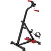 GramStudio Pedalister, macchine per gambe con display LCD, braccio 2 in 1 e attrezzo per gambe con resistenza regolabile, pedale, per casa, altezza regolabile 79 - 93 cm