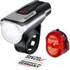 SIGMA Aura 80 & NUGGET II Set di luci a LED | Luci anteriori e posteriori ricaricabili | Set di luci per bicicletta ricaricabili e resistenti agli spruzzi d'acqua