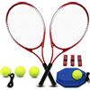 ZHUOKECE Racchette da tennis per adulti, 2 giocatori, set di racchette ricreative per principianti e professionisti, con 4 palline, 3 overgrip, 1 borsa