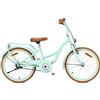sun baby FLOWER BIKE RETRO Bicicletta per una bambina 20 pollici - telaio in acciaio, freni V-brake, parafanghi, copricatena, fanali, campanello, regolabile - Menta