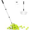 NEEWER BASICS Tramoggia Raccoglitore di Palline Tennis, Collettore Pickleball Cilindrico a Rotolamento Rapido Senza Chinarsi, Retriever da Golf Telescopico da 80-144cm per Fino a 35 Tennis Ball, TB05S