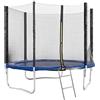 BRICOZONE Trampolino Da Giardino 245 Cm Con Rete Di Sicurezza E Scaletta Struttura In Acciaio Zincato Portata 150 Kg Tappeto Elastico Con Molle Rinforzate Per Bambini E Adulti Uso Esterno