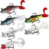 TRIUMPHANT esche da pesca, 6PCS esche da pesca set di esche da pesca 3D occhi morbidi da pesca esche artificiali