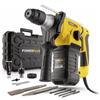 Powerplus Trapano a percussione elettrico POWX1197-4 in 1: Foratura, Percussione, Sfilatura e Rotazione dello scalpello, Trapano cablato da 1500 W e 5 J, SDS Plus, 7 Accessori