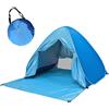 Eplze Tenda da Spiaggia per Esterni, Portatile, con Protezione Solare per 2 o 3 Persone, Apertura Istantanea Pop-up (Blu)