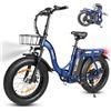ESKUTE D202 Bicicletta Elettrica Adulti 20×4.0 Fat Bike, eBike Uomo Donna con Batteria Rimovibile 48V 20.8Ah, Bici Elettrica All Terrain a 7 Velocità, Pneumatici Larghi, Autonomia fino a 100 km