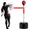QRANSEUYXY Sacco da boxe con supporto, regolabile in altezza, Punching Ball con barra girevole flessibile a 360°, pompa Speed Ball, sacco da boxe in piedi per bambini e adulti