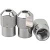 Helilyco 3pcs M8 x 0.75 Mandrino Dado Pinza Set In Lega di Zinco Argento per Smerigliatrice Elettrica Accessori Utensili Rotanti Filettatura Metrica