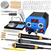 FIRElood LH55-3-3 Kit bruciatore a legna 25 ~ 750 ℃ Kit per bruciare legna con termometro digitale temperatura regolabile, 3 penne pirografiche a legna, 37