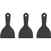 TopHomer Set di 3 spatole in plastica da 10,2 cm, spatole flessibili per stucco, raschietto multiuso fai da te per pittura, rattoppatura, decalcomanie, carta da parati, colore nero