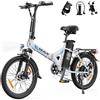 VARUN Bici Elettrica Pieghevole, 20'' Bicicletta Elettrica per Adulti, con Batteria Rimovibile 48V 13Ah, Motore 250W, 7 Velocità Ebike Adatta al Pendolarismo Urbano