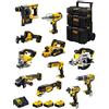 DeWALT Kit DWK1102 (DCD796 + DCH273 + DCG405 + DCF887 + DCF889H + DCS331 + DCS391 + DCS355 + DCP580 + DCS369 + DCL050 + 3 Batterie 5,0 Ah + Caricabatterie + Caddy 3en1)