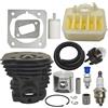 DORFEY Kit cilindro pistone da 44 mm for motosega, adatto for H-u-s-q-v-a-r-n=a 350, 351, 353, 346XP, filtro aria e carburante, valvola di decompressione.