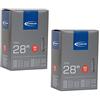 Schwalbe Camera d'aria SV17 700 x 28-45c / 28 27, valvola Presta 40 mm (confezione da 2)