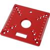 Clyictz 1 piastra per fresatrice da tavolo, mini quadrato per la lavorazione del legno, piastra ribaltabile, multifunzione, per incisioni, colore rosso