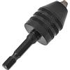 Generic Adattatore per Mandrino Autoserrante da 1/4 Pollice con Codolo Esagonale per Avvitatore a Percussione in Acciaio Al Carbonio 0,6‑8 Mm per gli Appassionati del Fai da Te