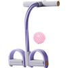 Generico Fascia di resistenza del pedale con maniglia, Corda per estrattore per pedale fitness - Attrezzatura elastica per addominali a 4 tubi per addominali per gambe, allenamento di forza