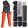 Taiss Dupont Crimping Tool Kit with 600PCS 2.54mm Dupont Connector Kit SN-28B Ratcheting Wire Crimper Plier,1/2/3/4/5/6/7 Pin Housing Dupont Connector Male Female Pin Header Crimp Terminal AWG28-18