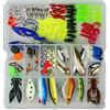 TopHomer Set di 120 accessori per pesca e pesca misti, con scatola di immagazzinaggio, esche per pesca in metallo, spinner esche per pesca