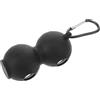 Milisten Porta Protettiva Palline Golf con Silicone Clip in Nero Durante Cintura, Custodia 2 Palline, Accesso Rapido L'allenamento per Trasporto