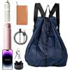 gifyym Zaino pieghevole, zaino da giorno, impermeabile, leggero, per uomo, casual, borsa da trekking portatile per viaggi in campeggio, Blu mare, Siehe Beschreibung