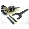ZAPTON Adattatore mandrino contropunta viva per lavorazione del legno 1 x 8 TPI Filettatura 3MT Mount con 2 - 3 ganasce reversibili ganasce e chiavi
