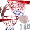 molti Canestro da basket, Ø 45 cm, montaggio a parete, anello da basket con meccanismo di inclinazione a rete, con molle certificate, inclinabile, per esterni e interni
