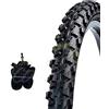 ECOVELO 1 COPERTONE + 1 CAMERA D'ARIA 26 x 1.90 (50-559) PER MTB MOUNTAIN BIKE BICI BICICLETTA NERO