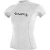O'NEILL ONEILL WETSUITS Wms Basic Skins S/S Rash Guard, T-Shirt Donna, Bianco, XL
