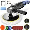 RAYBAO Lucidatrice a buffer rotativa da 1200 W 7/6, lucidatrice a velocità variabile 1600-3500 RPM, manico staccabile, kit ammortizzatori e lucidatrici per auto per dettagli auto, lucidatura,