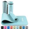 Tunturi Tappetino NBR, spessore 15 mm, antiscivolo, per ginnastica, con borsa per il trasporto, per yoga e pilates, tappetino sportivo, 180 x 60 x 1,5 cm, particolarmente confortevole, azzurro