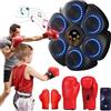 DriveNova Macchina da Boxe Musicale, Box Musicale Pugile con Bluetooth e Guanti da Boxe, 9 modalità 18 velocità LED Music Boxing Machine Boxe Elettronico da Parete per Adulti e Bambini (Nero)